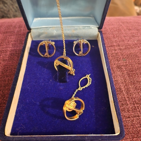 Dunhill cufflinks set of 4 24k Gold tone vintage - Picture 1 of 10